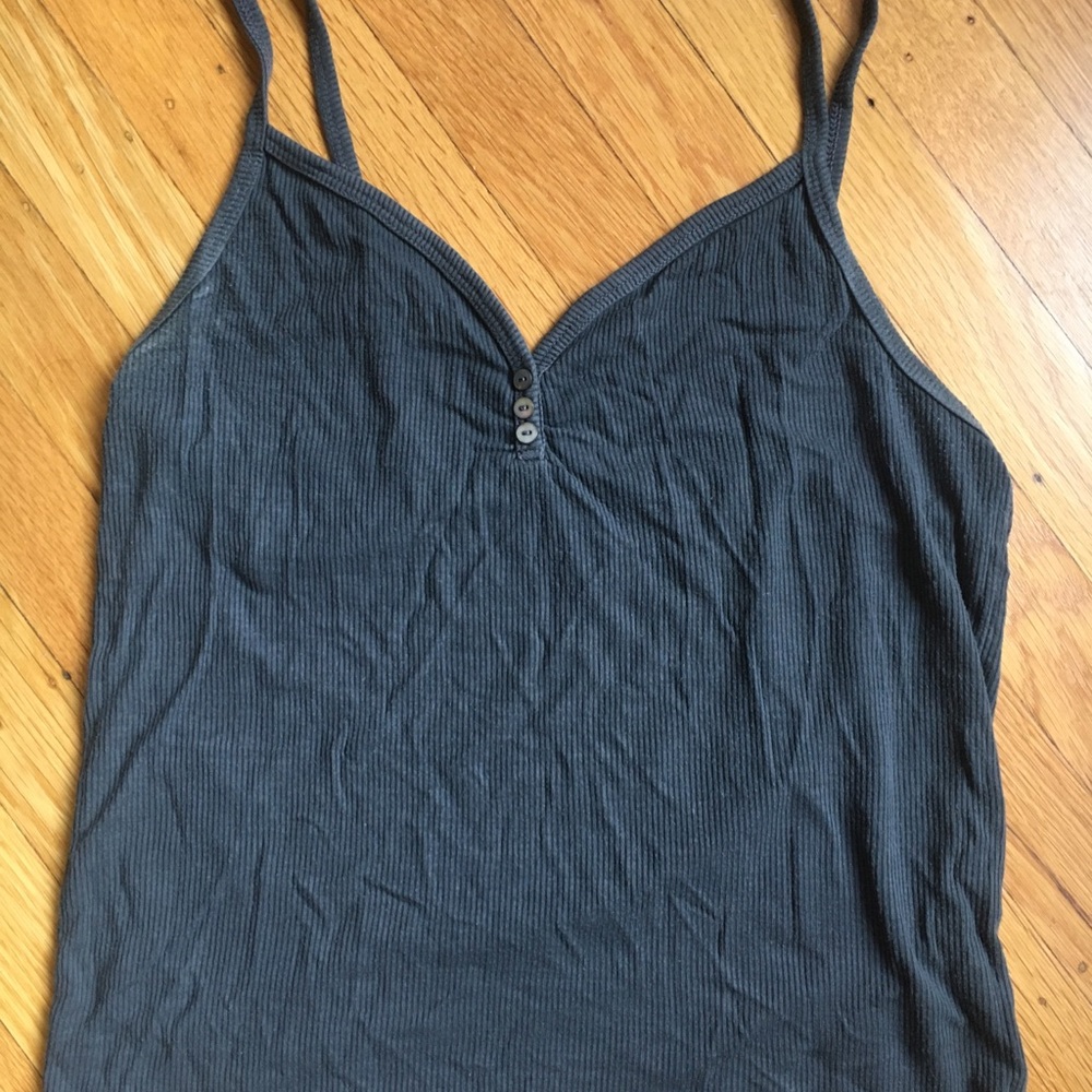 American Eagle Ribbed Tank in Navy